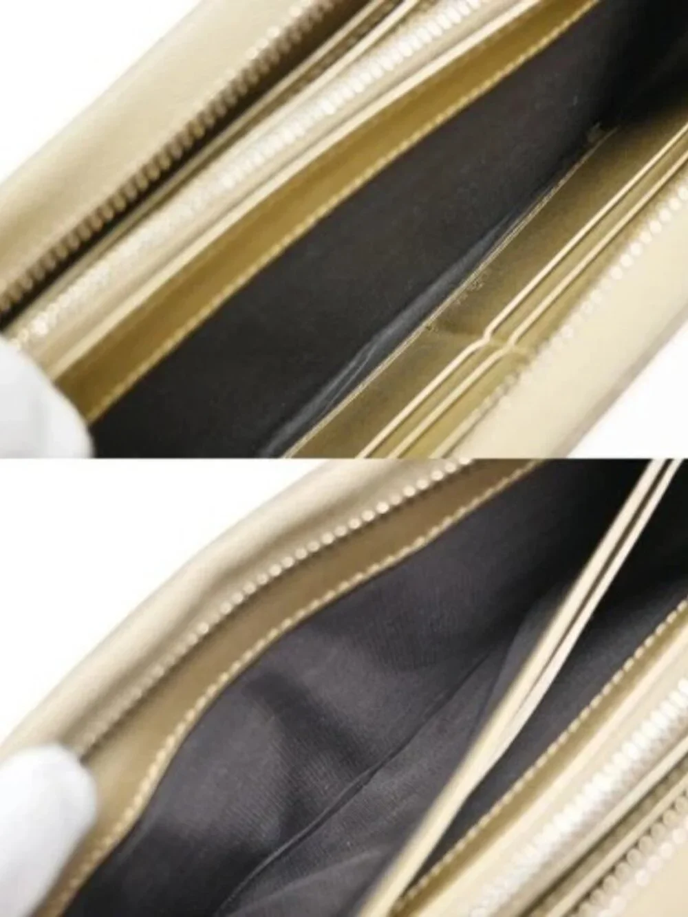 GUCCI Logo Guccissima GG Pattern Long Zipper Wallet Leather Beige GHW 09KP533 - Picture 12 of 14